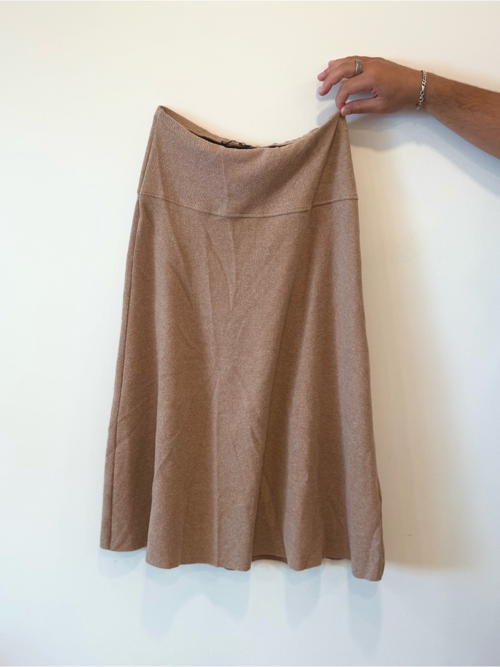 Zara Brown High Waist Midi skirt